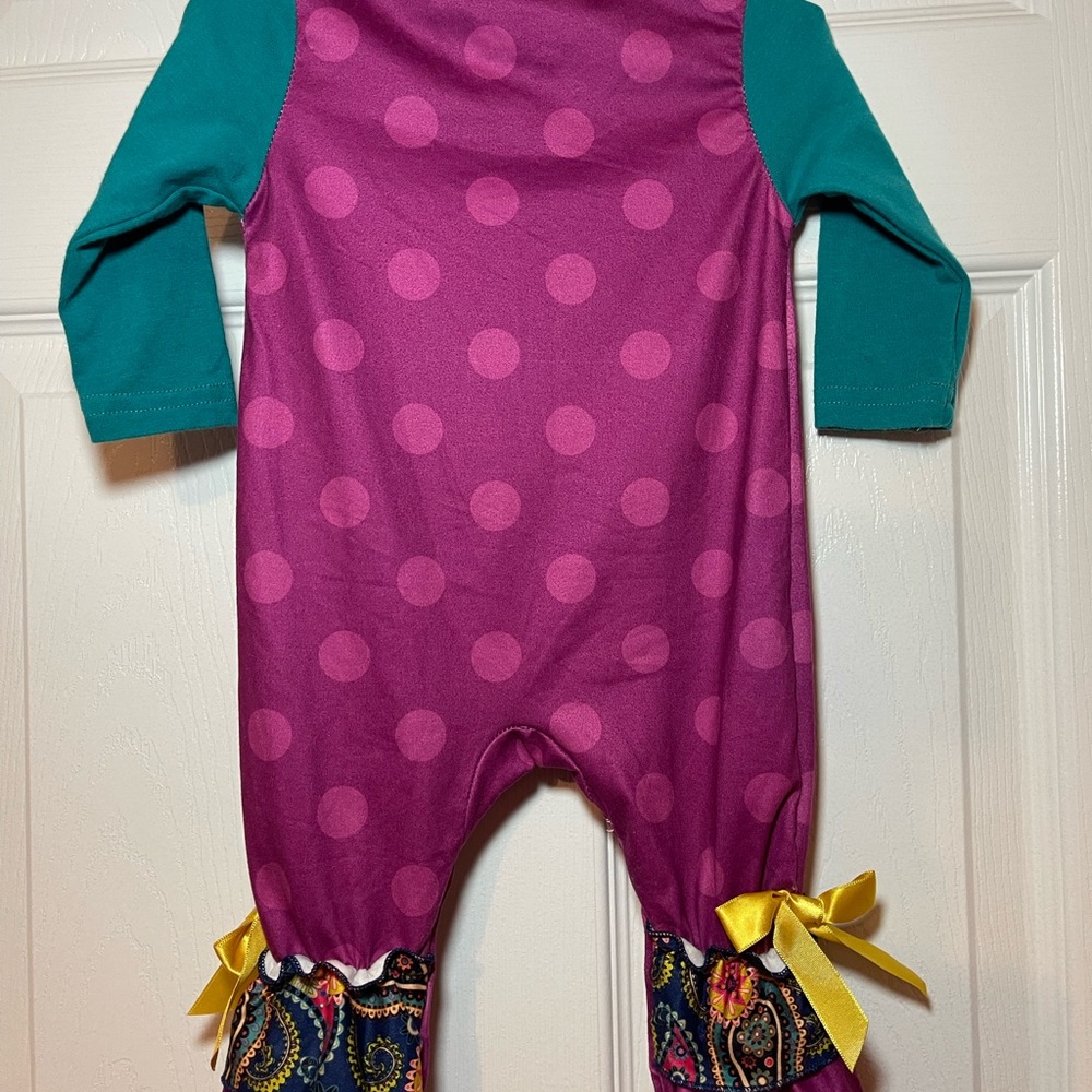 0-3 months baby girl Christmas,Thanksgiving onesie Turkey - Picture 2 of 5